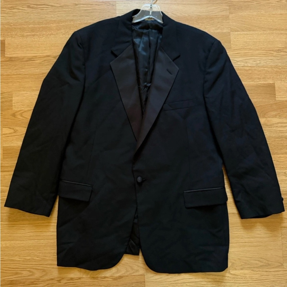 Brooks Brothers Brooksease Dinner Tuxedo Jacket Men’s Black Size 46L  Blazer VTG